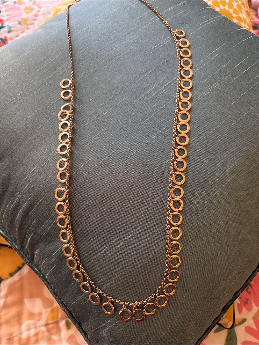 Chico's Gold-tone Open Circle Long Necklace